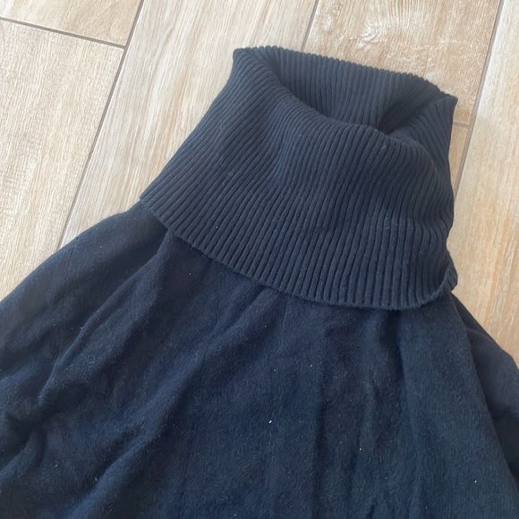 Sisters Black Cowl Neck Poncho - Picture 2 of 4